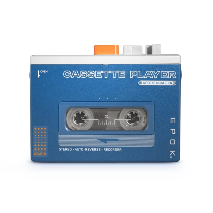 Bigben Epok Reproductor de Cintas Cassette Bluetooth - Altavoz Incorporado - Entrada de Auriculares - Auriculares Incluidos - Bateria 1200mAh - Color  1