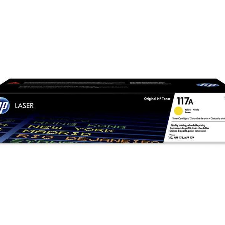 HP W2072A Amarillo Cartucho de Toner Original - 117A 1