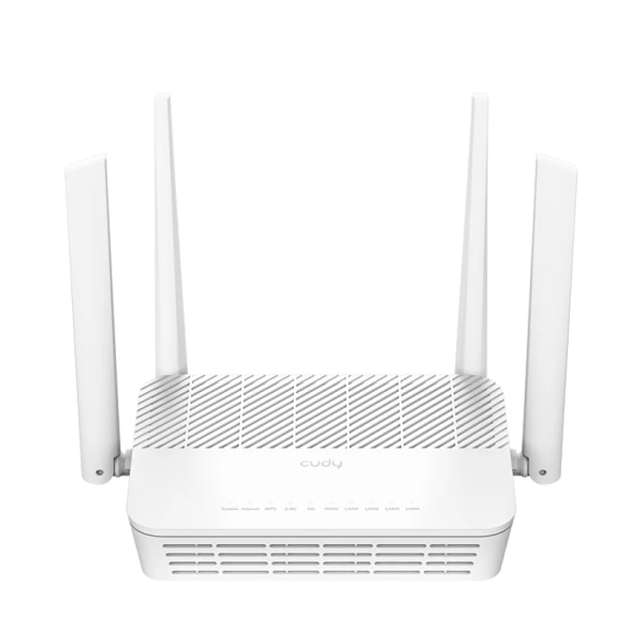 Cudy Router WiFi 6 Mesh Gigabit Dual Band AX3000 - Velocidad hasta 1000Mbps - 5 Puertos - 4 Antenas Fijas de 5dBi - Tecnologia MU-MIMO - Color Blanco 1