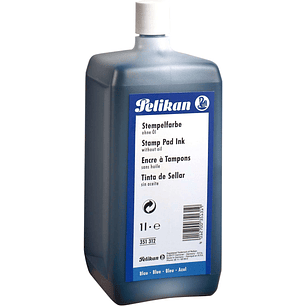 Pelikan Botella de Tinta para Tampones 1L - Sin Aceite - Secado Rapido - Resistente al Agua - Color Negro