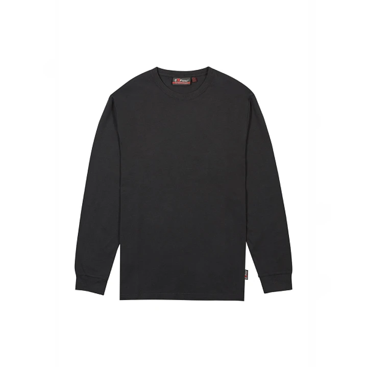 Upower Renga Camiseta de Manga Larga - Talla M - Algodon Suave, Diseño Elegante, Refuerzos en Hombros y Cuello, Proteccion DPI1 - Color Negro Carbon 1