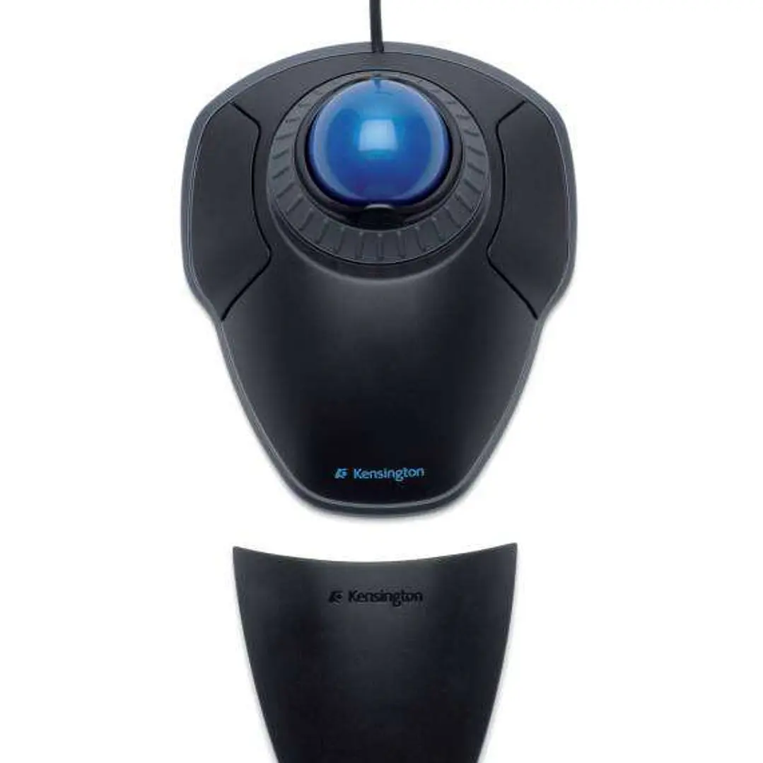 Kensington Trackball Orbit con Anillo de Desplazamiento - Bola de 40mm - Personalizacion de Botones - Precision Optica - Reposamuñecas Extraible - Neg 1