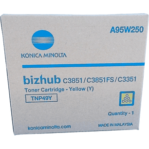 Konica Minolta TNP49 Amarillo Cartucho de Toner Original - TNP49Y/A95W250
