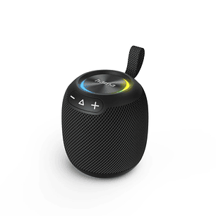 Hama Altavoz Portatil - Potencia 16W - Bluetooth - USB-C - Bateria 3000mAh - IPX6 - Luz LED - Rango 10m - 10.5x9.53x9.53cm - Color Negro