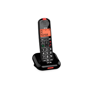 SPC Comfort Kairo Telefono Fijo Inalambrico DECT - Pantalla Iluminada - 5 Funciones Antispam - Teclas Grandes XL - Manos Libres - Color Negro
