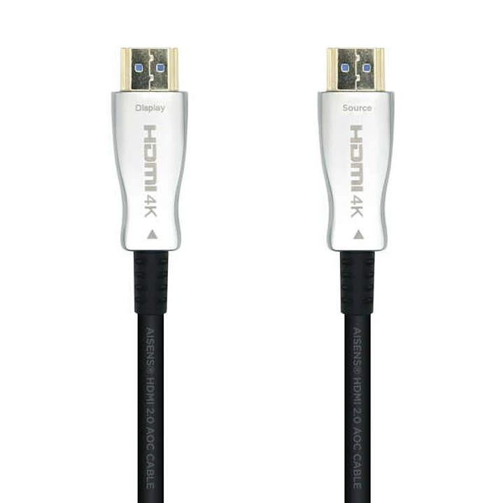 Aisens Cable HDMI V2.0 AOC (Active Optical Cable) Premium Alta Velocidad/ HEC 4K@60HZ 18GBPS - A/M-A/M - 15m - Color Negro 1