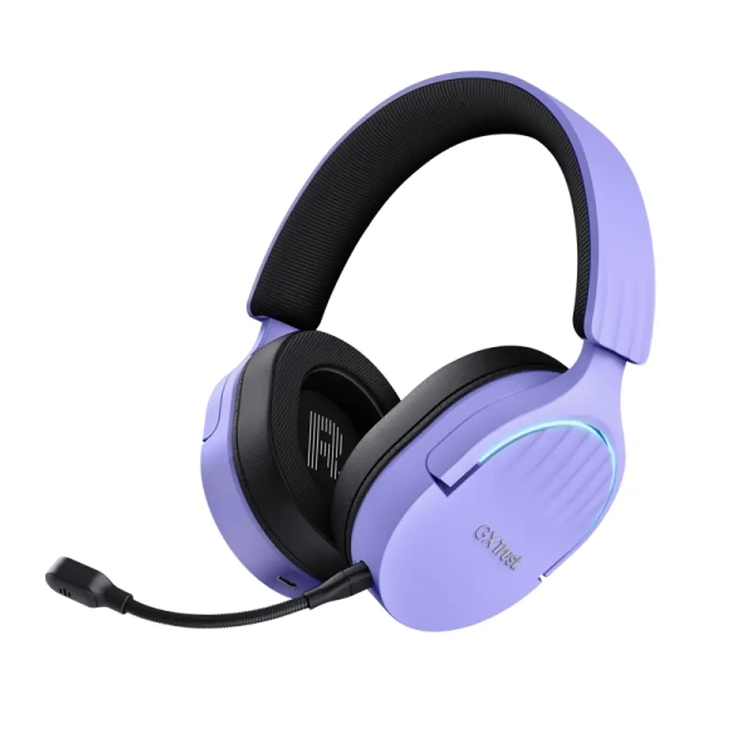 Trust GXT491 Fayzo Auriculares Gaming Bluetooth, USB 2.4Ghz - Iluminacion RGB - Microfono Extraible - Diadema Ajustable - Autonomia hasta 22h - Contro 1