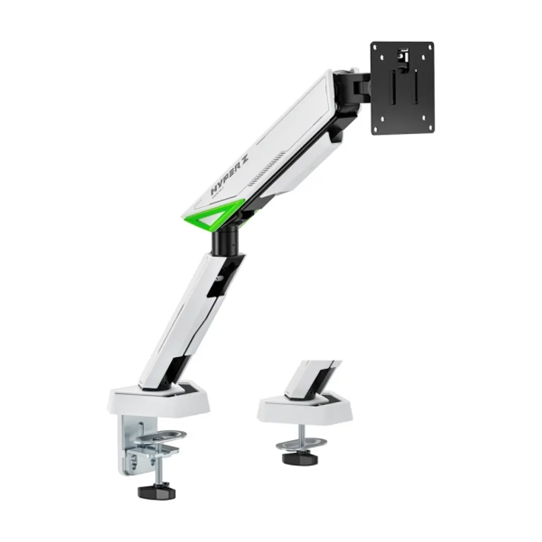 Aisens Soporte de Mesa Gaming Contrapeso Giratorio e Inclinable Para Monitor-TV 16kg - 3 Pivotes - 1 Brazo- 17