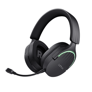 Trust GXT491 Fayzo Auriculares Gaming Bluetooth, USB 2.4Ghz - Iluminacion RGB - Microfono Extraible - Diadema Ajustable - Autonomia hasta 22h - Contro