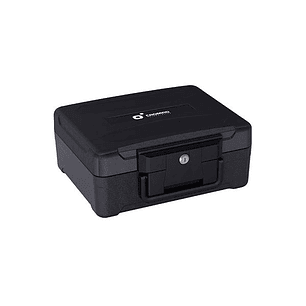 Cromad Firebox S1 Caja Fuerte - Resistente a Fuego y Agua - Cerradura de Llave - Diseño Robusto y Portatil - 155x365x285mm