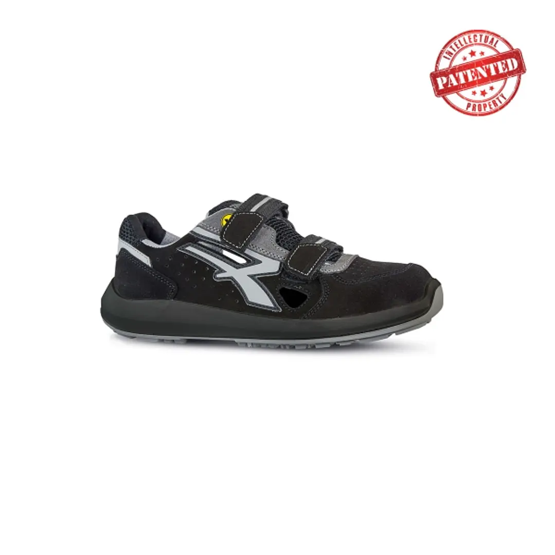 Upower Trix S ESD Calzado de Seguridad Bajos - Talla 40 - Gamuza Perforada, Puntera de Aluminio, Antideslizante, Antiarrugas, Suela PU/PU High Rebound 1