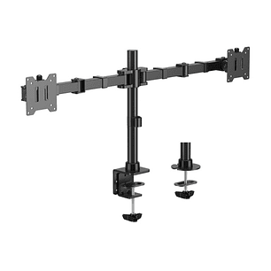 Aisens Soporte de Mesa Eco Giratorio e Inclinable para Monitor/TV 20Kg (3 Pivotes - 2 Brazos) de 17-35