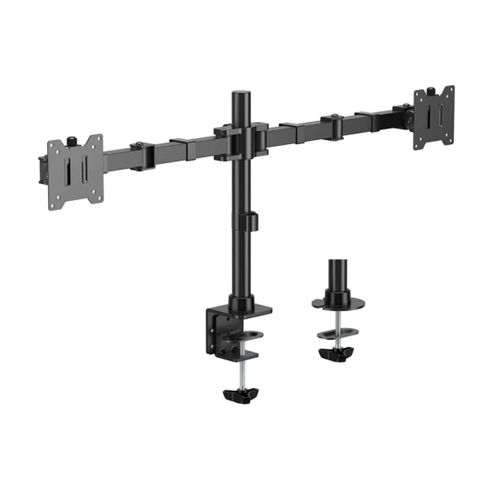 Aisens Soporte de Mesa Eco Giratorio e Inclinable para Monitor/TV 20Kg (3 Pivotes - 2 Brazos) de 17-35