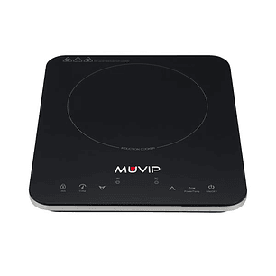 Muvip Cocina de Induccion 2000W - 10 Niveles de Potencia - Temporizador - Control contra el Sobrecalentamiento - Bloqueo Infantil