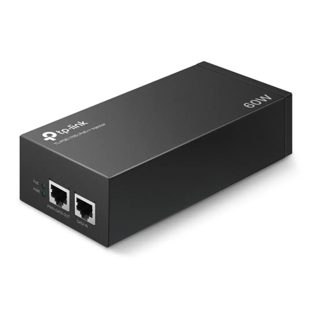 TP-Link Inyector PoE++ - 2 Puertos Gigabit - Hasta 60W - Plug & Play 1