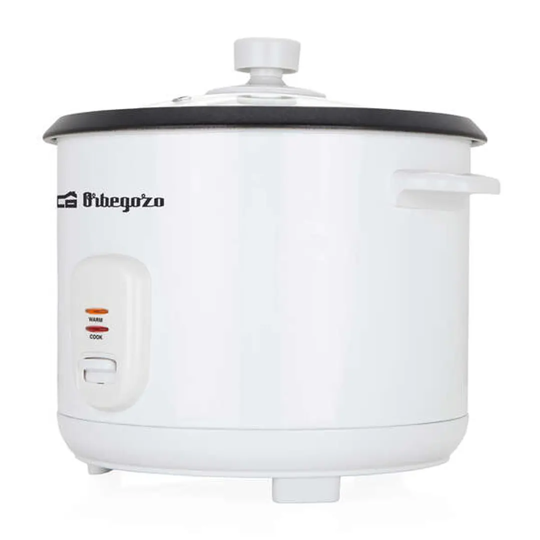 Orbegozo CO 3031 Cocedor de Arroz - Cocina Arroz sin Pegarse - Capacidad 1.8L - Vaporera Incluida - Apagado Automatico - Durabilidad y Excelencia 1