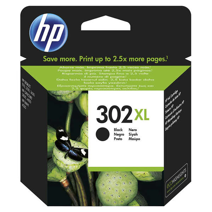 HP 302XL Negro Cartucho de Tinta Original - F6U68AE 1