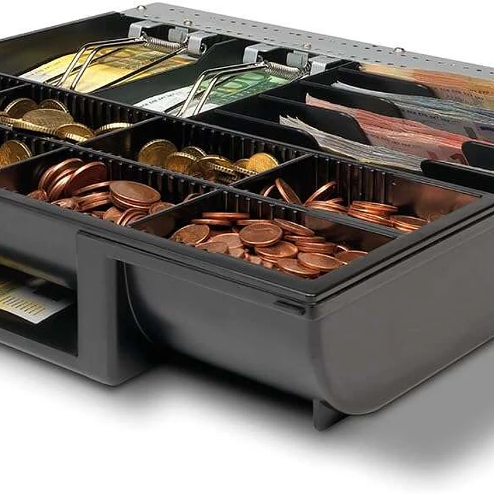 Safescan 4141T2 Gaveta - Cambios de Turno Eficientes - Diseño Ajustable - Conteo Rapido - Compatibilidad con Cajones Safescan 1