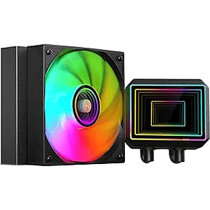 Mars Gaming ML-TWO120 Kit de Refrigeracion Liquida - Potencia 300W - Iluminacion ARGB Infinity Mirror - Bomba Opti-Chamber - Color Negro