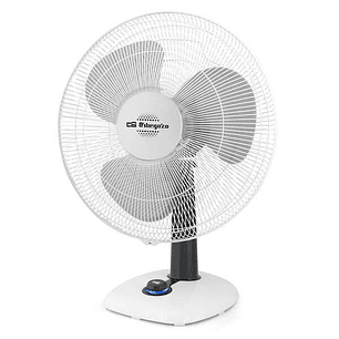 Orbegozo TF 0143 Ventilador de Sobremesa Elegante y Eficiente - Aspas de 40cm - 3 Velocidades - Funcion Oscilacion - Silencioso - Base Estable y Rejil