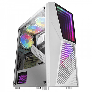 Mars Gaming MC777 Semitorre Gaming Premium - Espejo Infinito ARGB - 17 Modos de Luz - Refrigeracion Avanzada con 2 Ventiladores - Gran Capacidad Inter