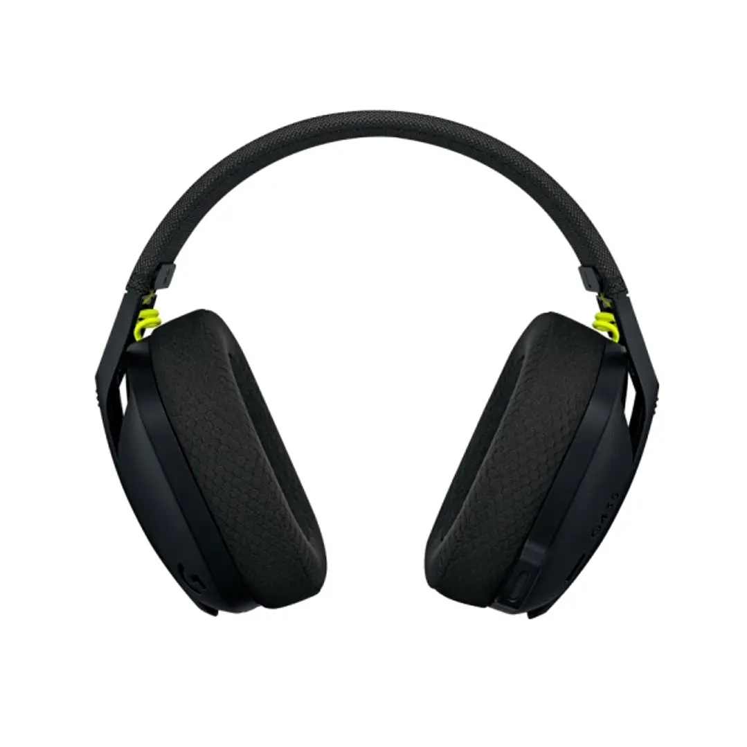 Logitech G435 Auriculares Gaming Inalambricos - Diadema Ajustable - Bluetooth LightSpeed - 2 Microfonos - Color Negro y amarillo fluorescente 1