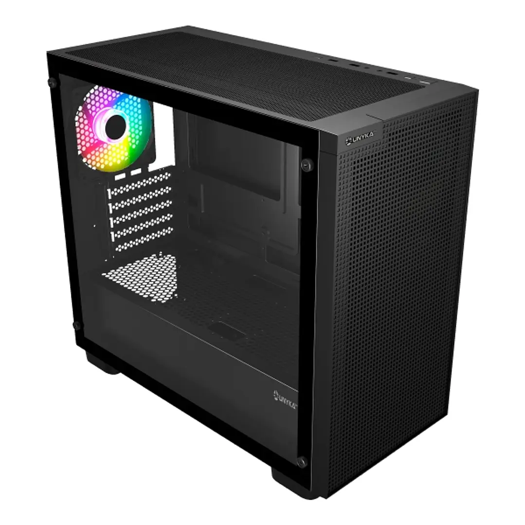 Unykach Revelat Mesh Edge Caja Micro ATX, ITX - Lateral de Vidrio Templado - 3.5