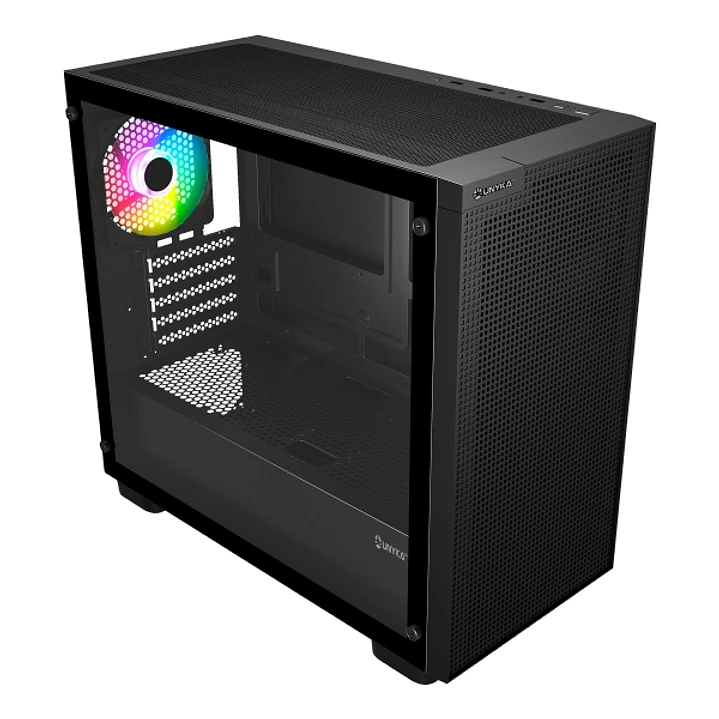 Unykach Revelat Mesh Edge Caja Micro ATX, ITX - Lateral de Vidrio Templado - 3.5