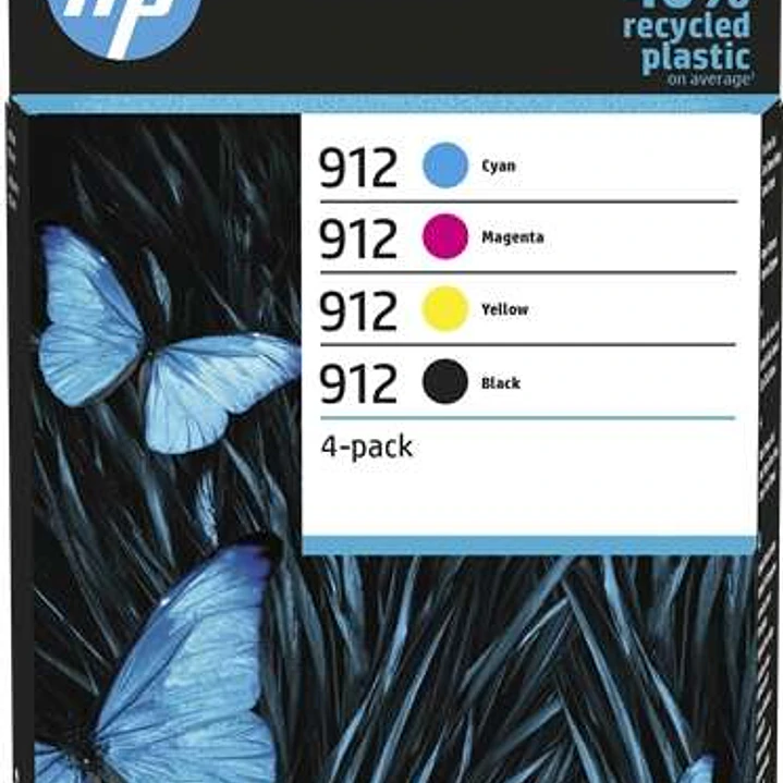 HP 912 Pack de 4 Cartuchos de Tinta Originales - 6ZC74AE 1
