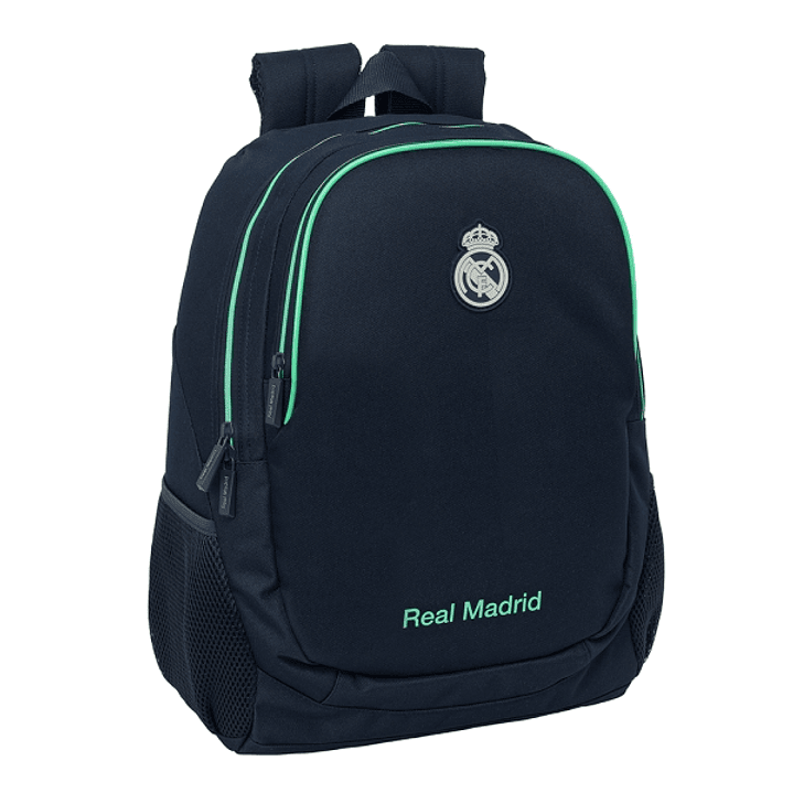 Safta Real Madrid 2ª Equipacion 25/26 Mochila Adaptable a Carro - Portabotellas - 2 Compartimentos - Tirador Doble - Hombreras Ergonomicas - Asa Super 1