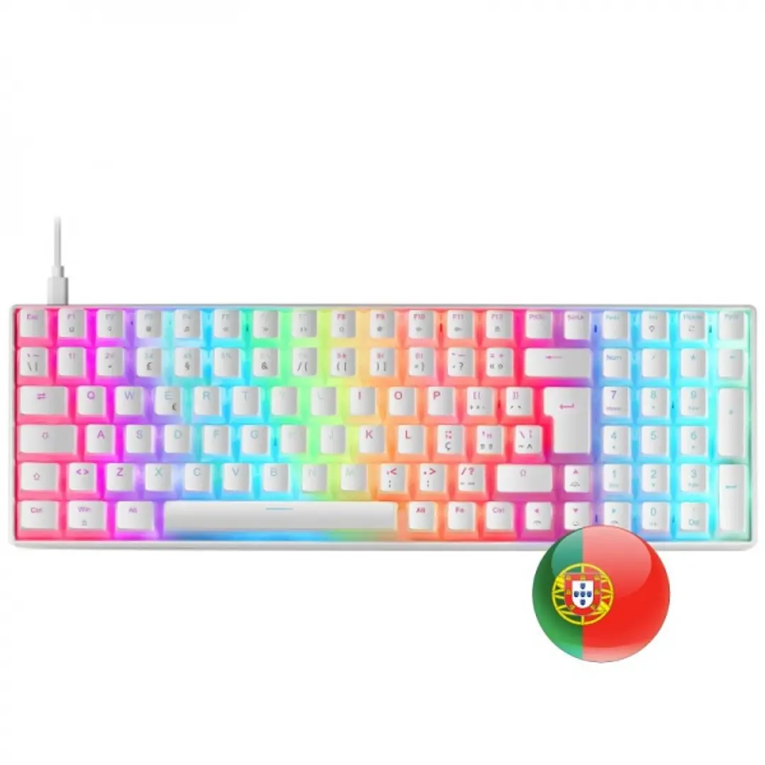 Mars Gaming MKULTRA Teclado Gaming Premium - 96% Compacto - Teclas PBT Pudding - Iluminacion RGB Chroma - Switches OUTEMU SQ - USB-C Extraible - Multi 1