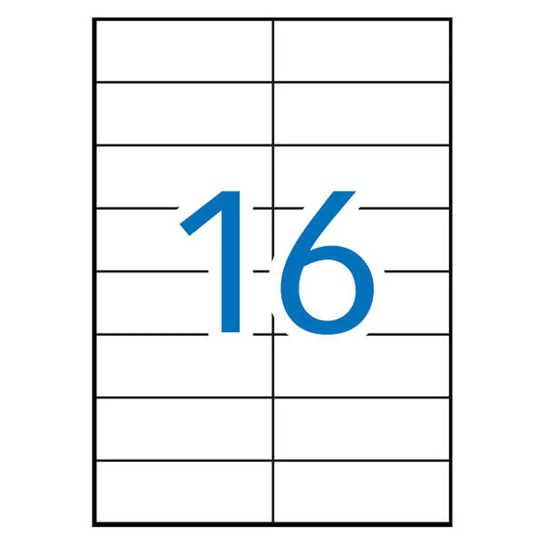Apli Etiquetas Blancas Permanentes para Laser 105.0 x 37.0mm 250 Hojas 1