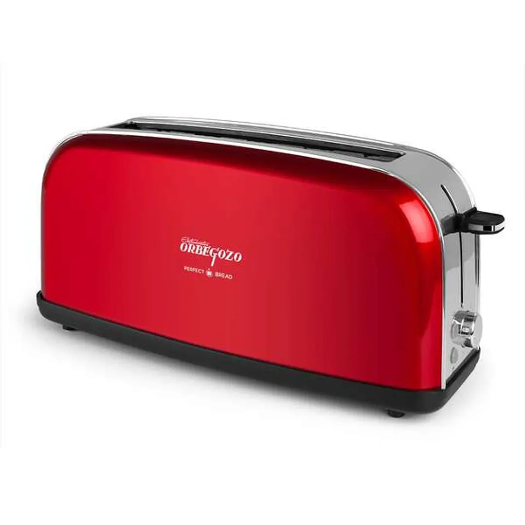 Orbegozo TOV 6200 Tostadora Vintage Ranura Larga - Acero Inoxidable - 6 Niveles de Tostado - Descongelacion y Recalentamiento - Compacta y Practica 1