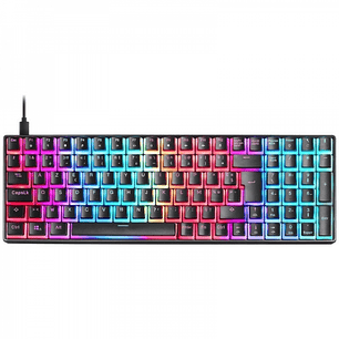 Mars Gaming MKULTRA Teclado Gaming Premium - Tamaño Compacto 96% - Teclas PBT Pudding - Iluminacion RGB Chroma - Switches Antipolvo OUTEMU - USB-C Ext