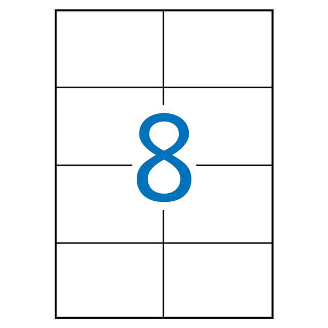 Apli Etiquetas Blancas Permanentes para Laser 105.0 x 74.0mm 250 Hojas 1