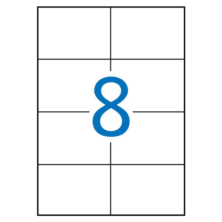 Apli Etiquetas Blancas Permanentes para Laser 105.0 x 74.0mm 250 Hojas 1