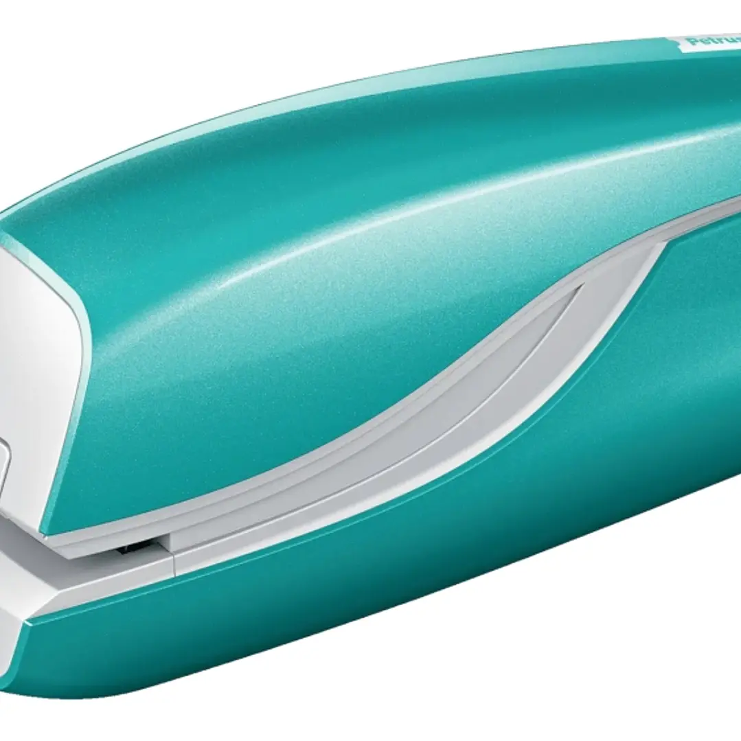 Petrus WOW E-310 Contactless Grapadora Electrica - Hasta 10 Hojas - Grapado Cerrado - Utiliza Grapas Petrus Nº10 - Color Turquesa Metalizado 1