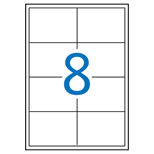 Apli Etiquetas Blancas Permanentes para Laser 97.0 x 67.7mm 250 Hojas