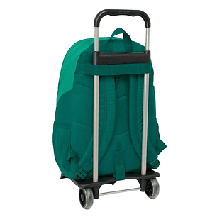 Safta Real Betis Balompie Mochila con Carro - Bolsillo Frontal - Tirador Doble - Hombreras Ergonomicas - Mochila Extraible - Ruedas de Goma - Resisten