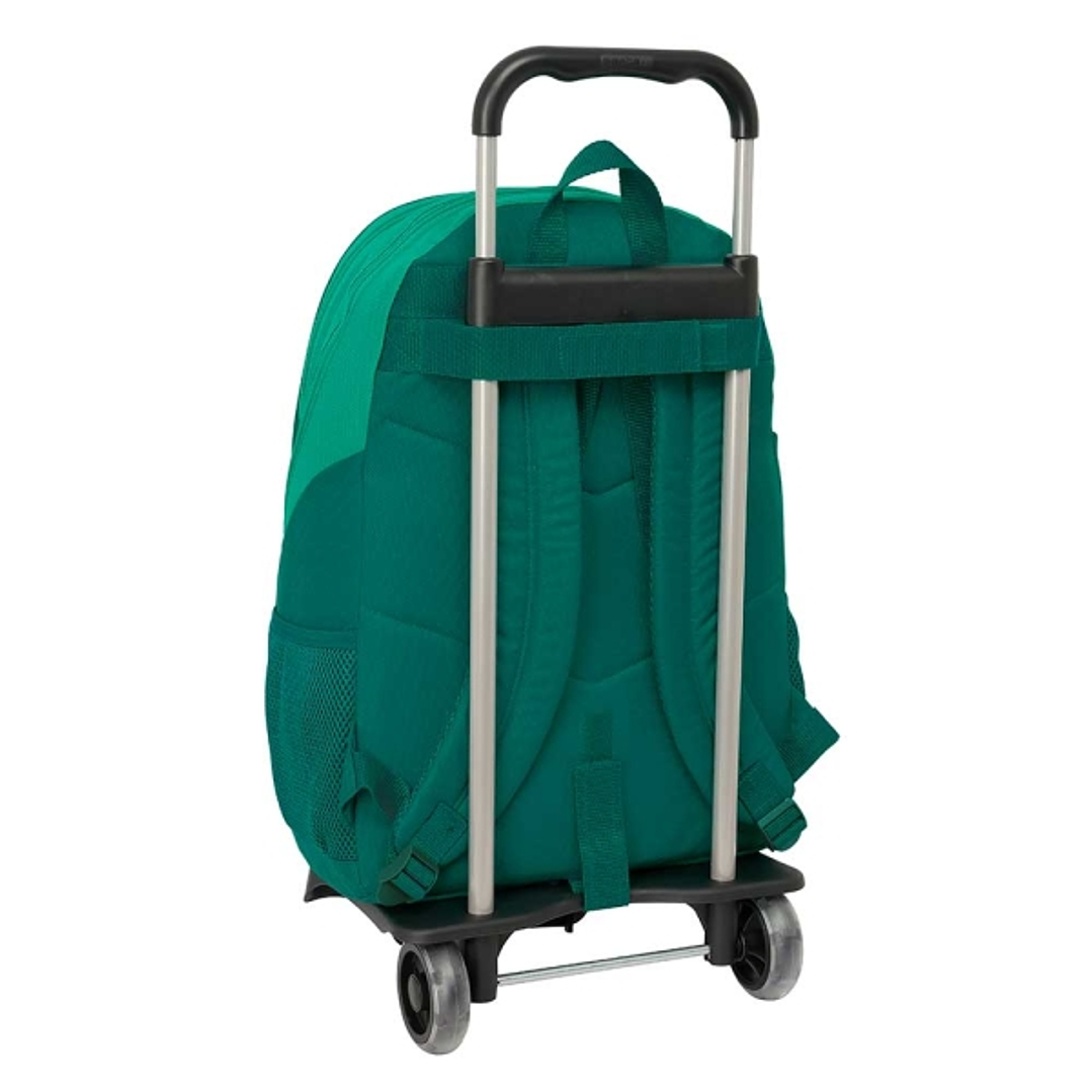 Safta Real Betis Balompie Mochila con Carro - Bolsillo Frontal - Tirador Doble - Hombreras Ergonomicas - Mochila Extraible - Ruedas de Goma - Resisten 1