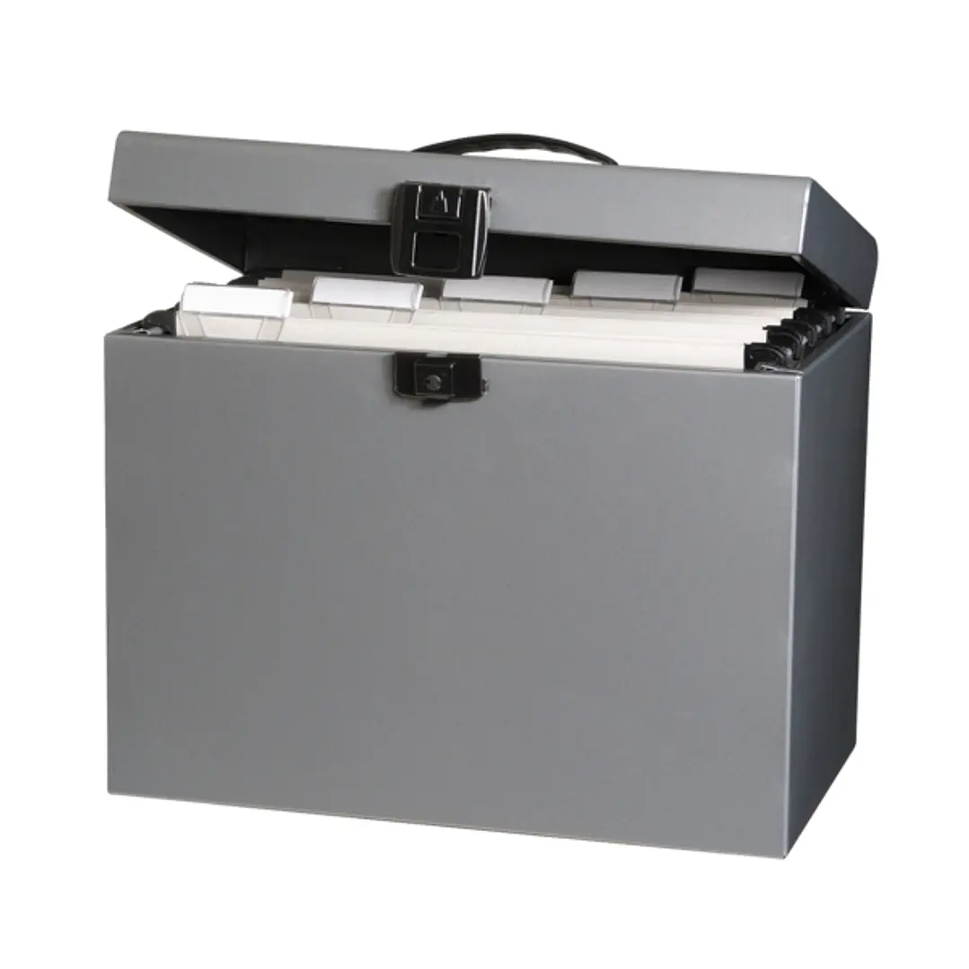 Oxford Class N' Go Classic Maletin de Metal para Carpetas Colgantes A4 - Resistente y Duradero - 220x295x370mm - Ideal para Organizar Documentos - Pra 1