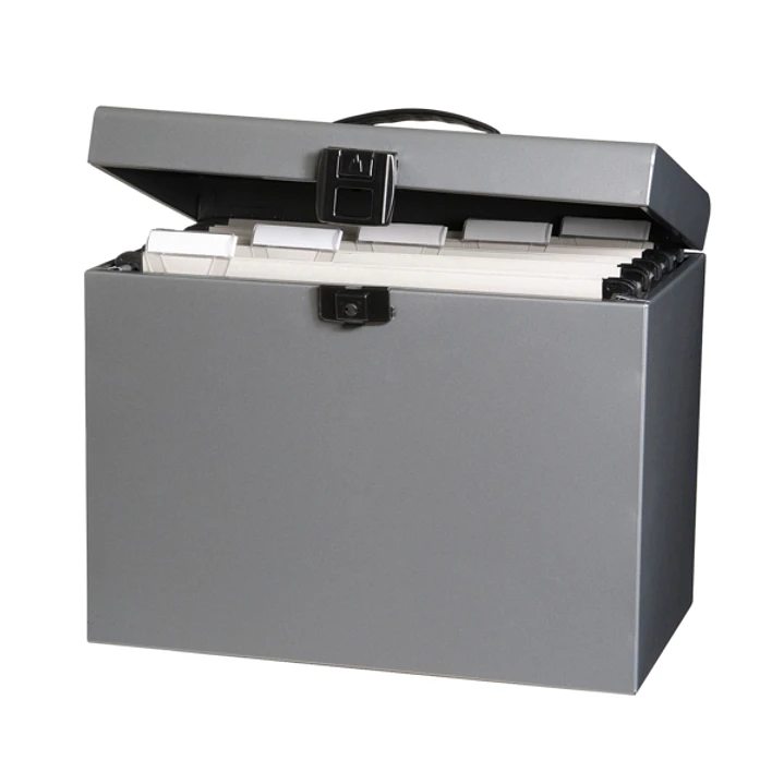 Oxford Class N' Go Classic Maletin de Metal para Carpetas Colgantes A4 - Resistente y Duradero - 220x295x370mm - Ideal para Organizar Documentos - Pra 1