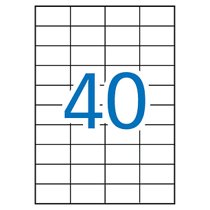 Apli Etiquetas Blancas Permanentes para Laser 52.5 x 29.7mm 250 Hojas