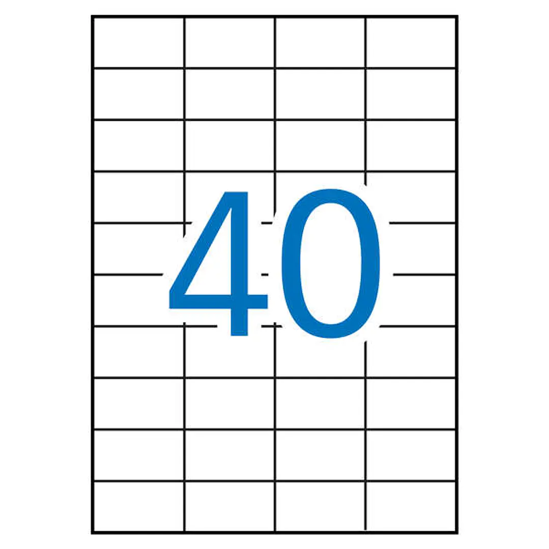 Apli Etiquetas Blancas Permanentes para Laser 52.5 x 29.7mm 250 Hojas 1
