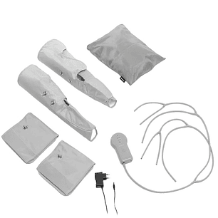 Innovagoods Maspres Masajeador de Piernas por Compresion de Aire - Cable 90cm - Presion hasta 96kPa - 4 Niveles de Intensidad - Bolsa de Transporte - 