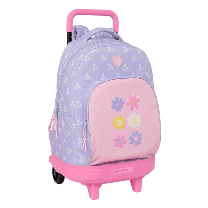 Safta Bouquet Mochila con Carro - Extraible - Bolsillo Frontal - Portabotellas - Tirador Doble - Hombreras Acolchadas - Asa Acolchada - Tarjeta ID - 3 1