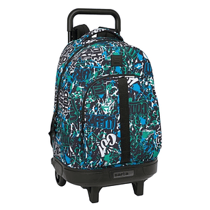 Safta Graffiti Go Mochila con Carro - Extraible - Bolsillo Frontal - Portabotellas - Tirador Doble - Hombreras Acolchadas - Tarjeta ID - Bandeja PVC -