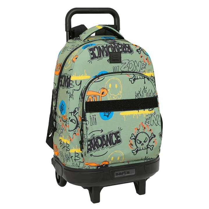 Safta Graffiti Zone Mochila con Carro - Extraible - Bolsillo Frontal - Portabotellas - Tirador Doble - Hombreras Acolchadas - Asa Acolchada - Tarjeta  1