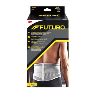 Futuro Faja Lumbar Estabilizadora - Talla S/M (73.6 - 99.1cm) - Transpirable - Color Gris