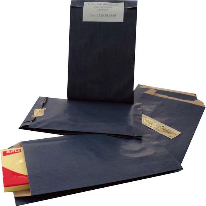 Apli Pack de 250 Sobres Kraft - Tamaño 24x43x7mm - Papel Kraft 50g/m² - Reutilizables y Reciclables - Color Azul 1